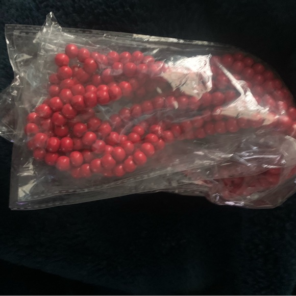 Red WOOD necklace and earrings -paparazzi 119b - Picture 4 of 4